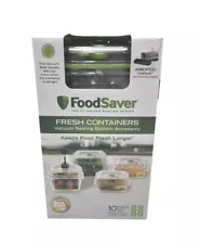 FoodSaver Fresh Containers 10 Piece Set Vacuum Sealing System Accessory NEW