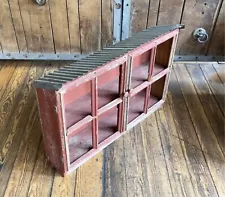 Farmhouse Hand Made Wood Cabinet With Tin Roof 40"