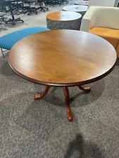 42" round traditional style conference table in Cherry wood finish