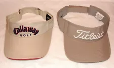 2 Golf Visors Adjustable Titleist FJ Prov V1 and Callaway