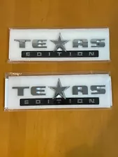 2- 3D TEXAS EDITION EMBLEM for CHEVY SILVERADO GMC SIERRA TRUCK UNIVERSAL DECAL.