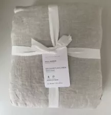 Pottery Barn Belgian Flax Linen F/Q Duvet In flax color NWT