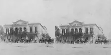 Horse-Drawn Carriages Outside Menger Hotel Alamo Plaza San Antonio- Old Photo