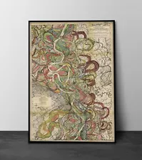 Sheet 6 - 1944 Map Mississippi River Meander Belt Harold Fisk Mississipp Poster