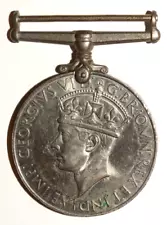 BRITISH MILITARY CAP BADGES, Commemorative Medal for George VI, 1939-1945