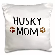 3dRose Siberian Husky Dog Mom - Doggie by breed - brown muddy paw prints - doggy