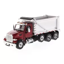 1/50 Red Peterbilt 567 SFFA Tandem Dump Truck Transport Diecast Masters 71077