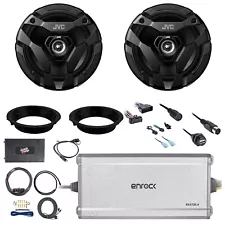 2x JVC 6.5" 300W Car Audio Speaker + 2x Adapter, Bluetooth Audio Kit, Amp W/Kit