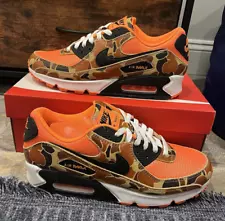 Nike Air Max 90 Orange Duck Camo Sneakers Mens US 9.5 BRAND NEW with box