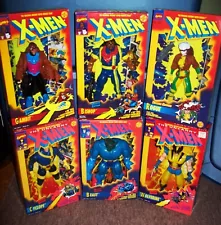 1994 MIB TOYBIZ 10" 6 X-Men Figures Wolverine Bishop Cyclops Beast Gambit Rogue