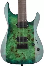 Schecter C-7 Pro 7-string Electric Guitar - Aqua Burst, Sweetwater Exclusive