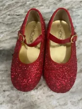 Honors Sparkling Red Shoes Child Size 7.5 Ruby Red