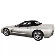 Fits: 1998-2004 Corvette, Convertible Top w/Glass Window, Black Sailcloth Vinyl