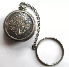 Antique Silver Plate FINGER CASE For Miniature Rosary