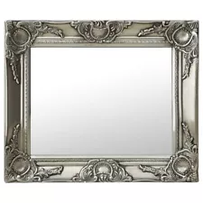 vidaXL Wall Mirror Baroque Style 19.7"x15.7" Silver