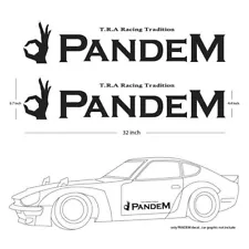 2PCS PANDEM ROCKET BUNNY Decal For FT86 BRZ 240ZX 240SX S13 GTR 350Z S14 S13 RX7