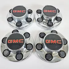 1988-1999 GMC Pickup / Suburban / Jimmy / Yukon Steel Rim Chrome Center Cap SET (For: 1995 GMC Yukon)