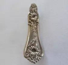 VNTG Antique Silverware Jewelry 1906 GLORIA Pattern Brooch Morning Glory