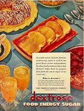 Dextrose Cerelose Recipes Corn Sugar Syrup Kitchen Vtg Magazine Print Ad 1952