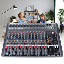 8/12/16 Channel USB Bluetooth Live Studio Audio Mixer Mixing Console Sound Pro