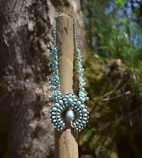 Squash Blossom Turquoise Necklace