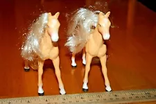 2 Palomino Horses/Small approx 4" Long X 4.5" Tall/Used