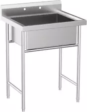 Industrial Garage Sink Commercial Sink for Restaurant, Workshop – 28" W x 24" D