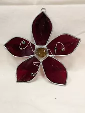 New ListingHandmade Stained Glass Flower Window Art.