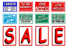 1:87 HO scale model new used car lot sale signs