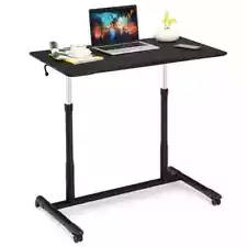 37.5 in. Black Wood Computer Desk