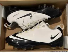 Size 10.5 Nike Zoom Vapor Carbon Fly Football Cleats White Black RARE