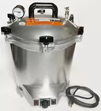 ALL AMERICAN 25X ELECTRIC PRESSURE STEAM STERILIZER AUTOCLAVE WITH SUPPORT BASE