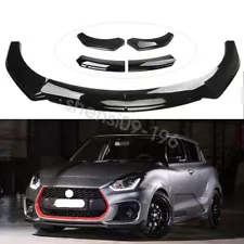 Body Kit Glossy Black For Suzuki Swift 2000-22 Front Bumper Lip Spoiler Splitter (For: More than one vehicle)