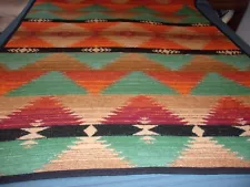 Aztec Southwest print blanket multicolor reversible 53"X70" Biederlack