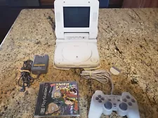 Playstation 1 PSOne Console - W/Intec LCD Screen Portable, Controller, Game