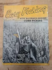 VTG McCormick Deering Easy Picking Corn Picker 1938 Sales Bruchure Farm Tractor