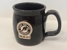 Sunset Hill Stoneware Ono Gelato Company Maui Red Pottery Mug Cup 4.5" Tall