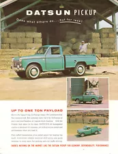 Vintage Circa 1964 Datsun L320 Pickup U.S. Market Color Flyer / Brochure