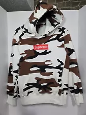 Supreme Cow Camo Red Box Logo Hoodie Sz Medium