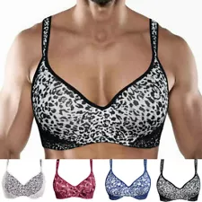 Big Chest muscle Mens Bras Underwire Sissy Lingerie Transgender Male Brassiere