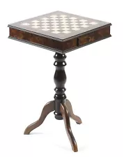 The Roma Chess Table Maple Walnut Briarwood Mahogany With Mosaic Boarder