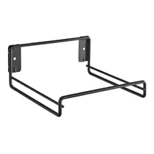 Black Powder-Coated Steel Wall-Mount Tray Stand Rack Holder For Restaurants