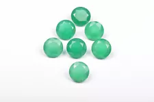 5 Pcs Natural Green Onyx 4mm Round Cut Untreayed loose Gemstone for sale