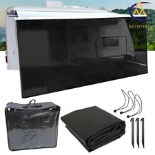 11'-20' RV Awning Sun Shade Screen Mesh For Camper Trailer Canopy 90% UV Blocker