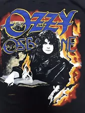 New ListingVintage 1988 Ozzy Osbourne Checklist Shirt Size XL No Rest For The Wicked Tee T