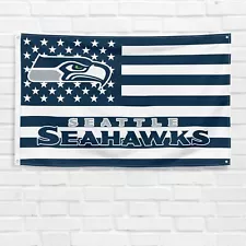 For Seattle Seahawks Football Fans 3x5 ft American Flag Gift Banner