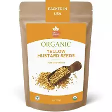 Organic Yellow Mustard Seeds–Certified USDA Organic-Spice for Pickling & Cooking