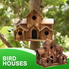 5 Hole Bird House Room Bird Houses for 5 Bird Families Bluebird Finch Cardi J4V3