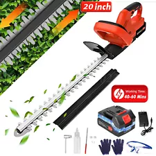 20 Inch Handheld Electric Cordless Hedge Trimmer Bush Trimmer with 21V Battery