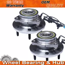 Front Wheel Hub & Bearing Set 2 For 2006 2007-2008 Hummer H3 4WD w/ ABS Sensors